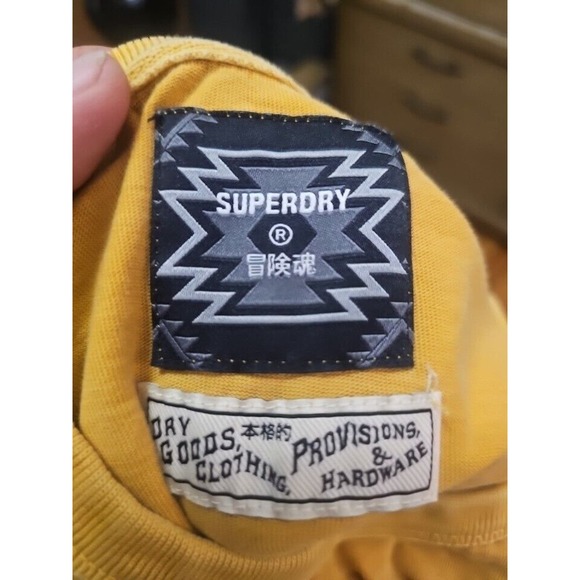 Medium Superdry Dry Goods Clothing Provisions & Hardware Yellow T Shirt - Picture 1 of 8